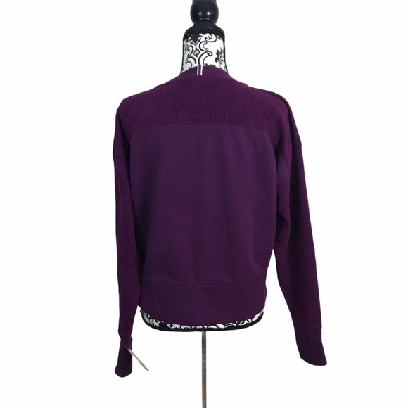 Champion Women's Long-Sleeve Venetian Purple Heritage Herringbone Sweatshirt XS - Picture 6 of 9